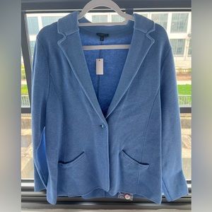 XLp, NWT, blue sweater material Talbots Blazer